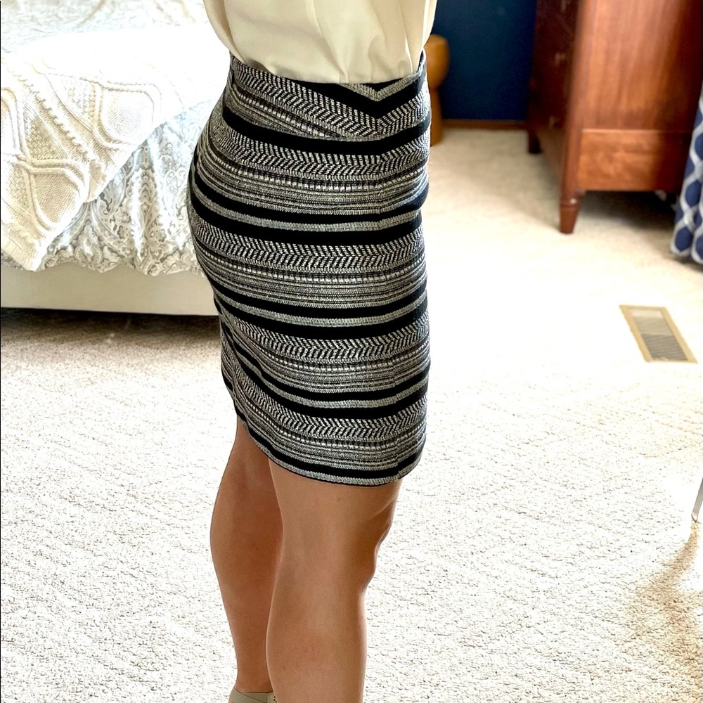 Ann Taylor Loft Black and White Skirt